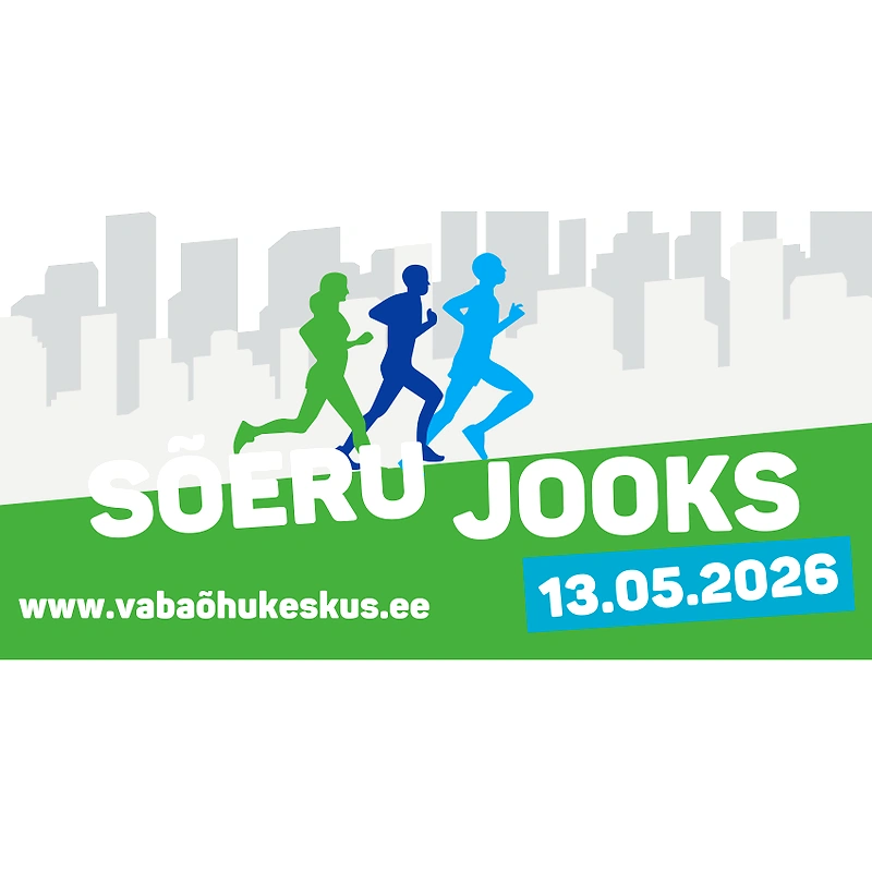 Sõeru Jooks 13.05.2026 jooksjad ja linn siluett