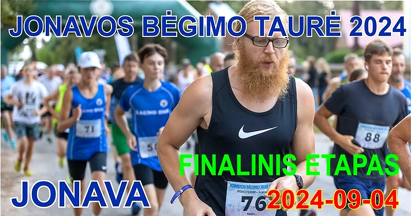 Running competition in Jonava, participants are running.