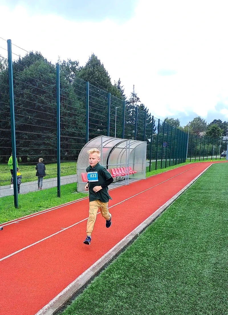 A new runner on the track, ready for the race.