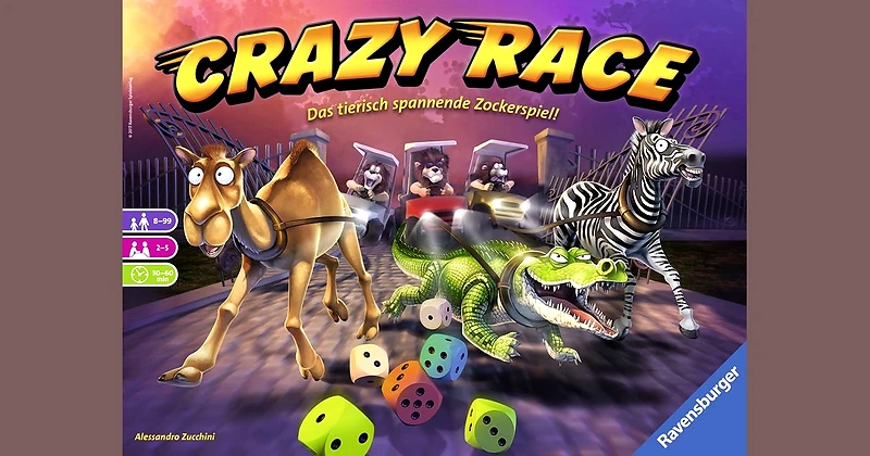 Crazy Race game image with animals.