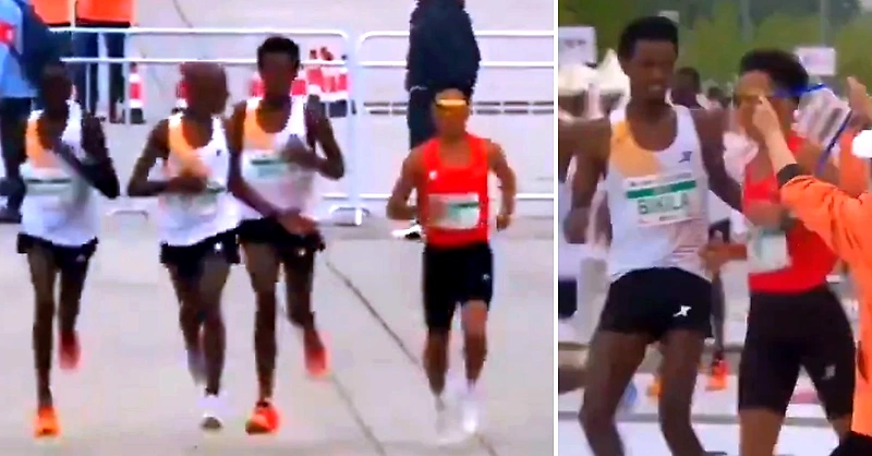 Runners in a race.