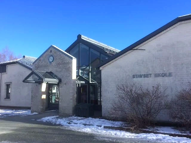 Building in Stavset, start and finish point for Magni Marathon.