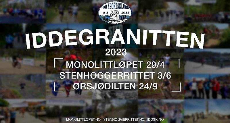 Plakat for løp i 2023, inkludert Ørsjødilten.