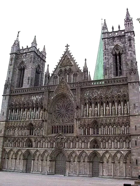 Nidaros Cathedral in Trondheim, Norway.