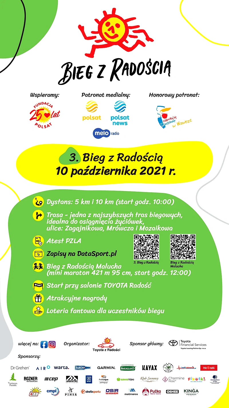 Plakat promujący bieg 