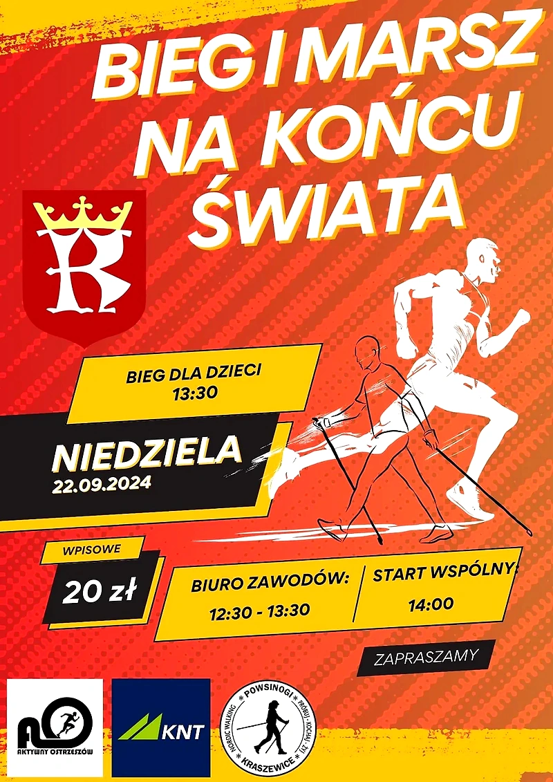 Plakat reklamowy biegu i marszu 