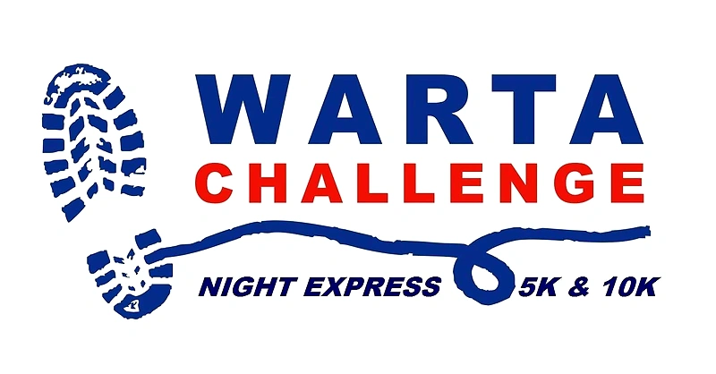 Logo Warta Challenge z motywem śladu buta.