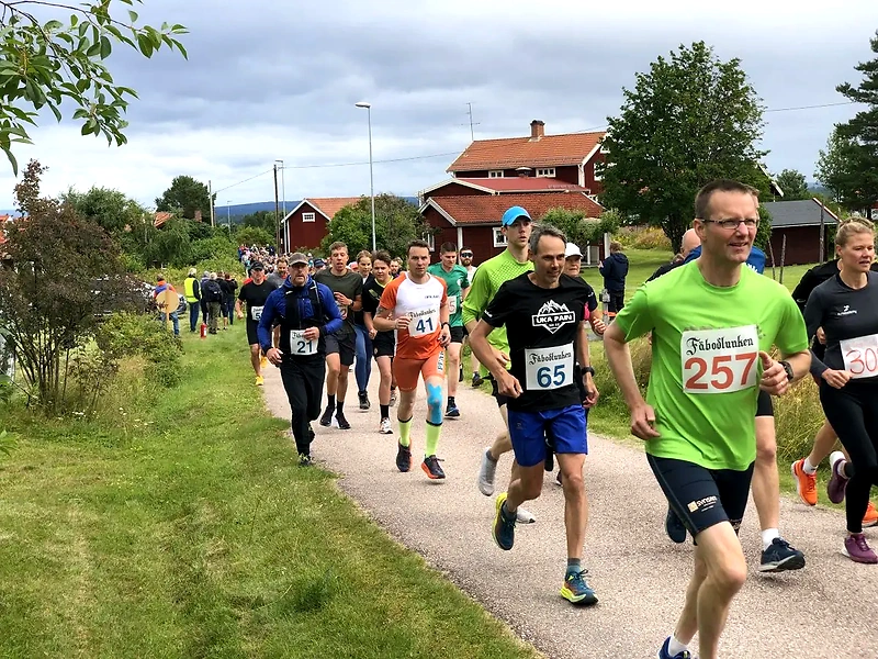 Löpare i Fäbodlunken, en terränglöptävling.