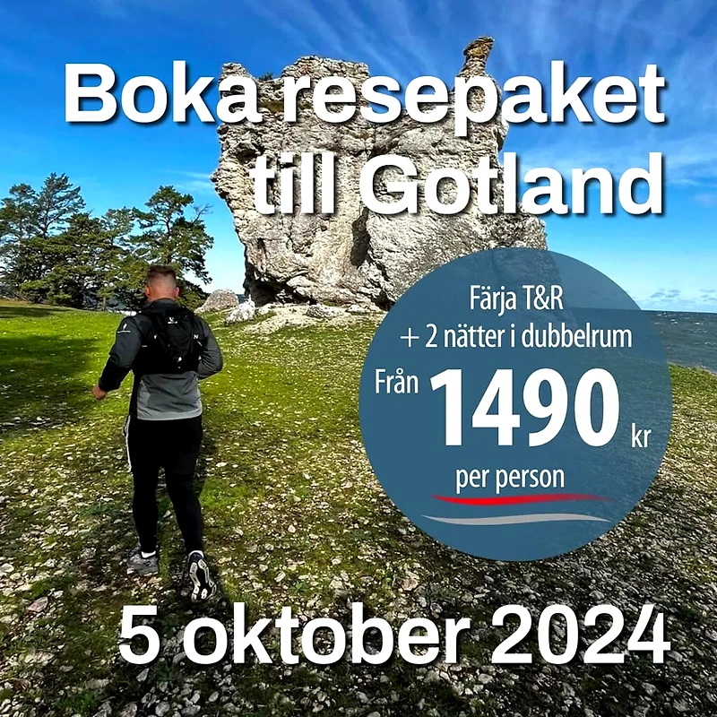 Löpare på Gotland, datum för ultramarathon 5 oktober 2024.