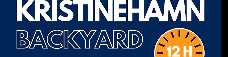 Logo for Kristinehamn Backyard 12h. 12-hour race with a clock.