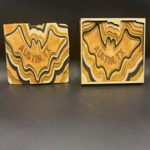 Austin, TX Layered Bat Wood Art