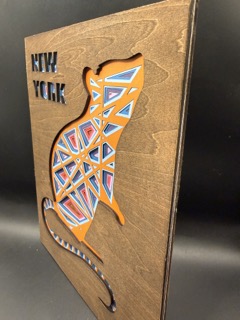 Geometric New York Rat Layered Art