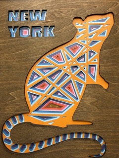 Geometric New York Rat Layered Art