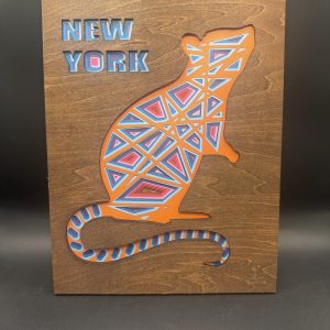 Geometric New York Rat Layered Art
