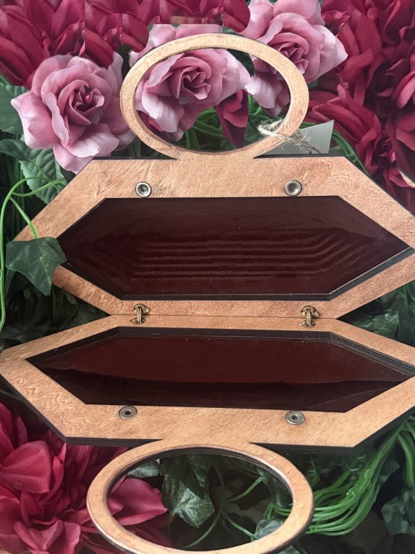 Wooden Clutch- "Emerald Jade Green"