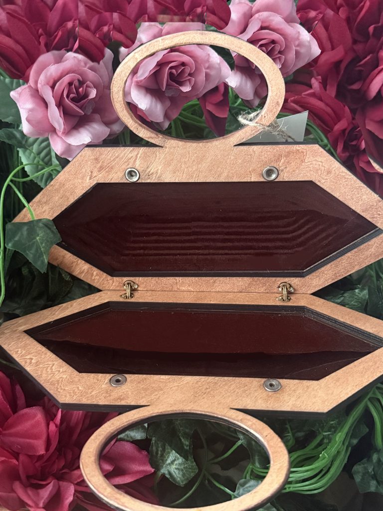 Wooden Clutch- "Emerald Jade Green"