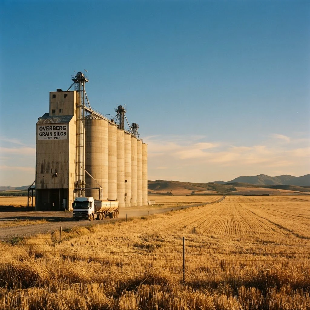 Grain silos in the fields in South Africa