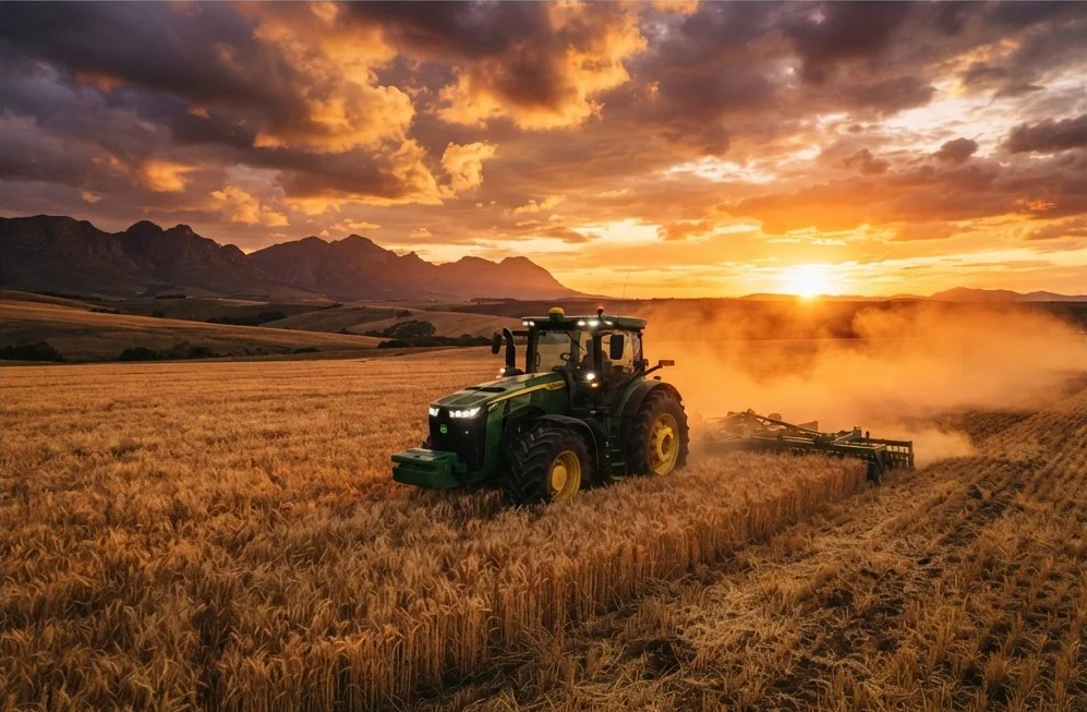 Tractor in the fields