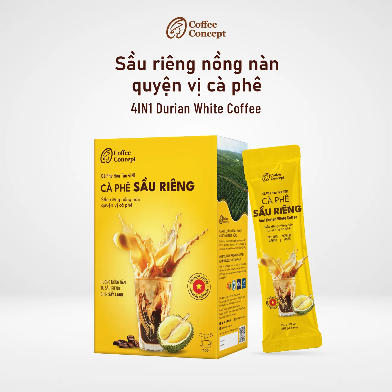 4IN1 Durian Instant Coffee from Vietnam