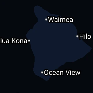 Hawaii County, HI Map