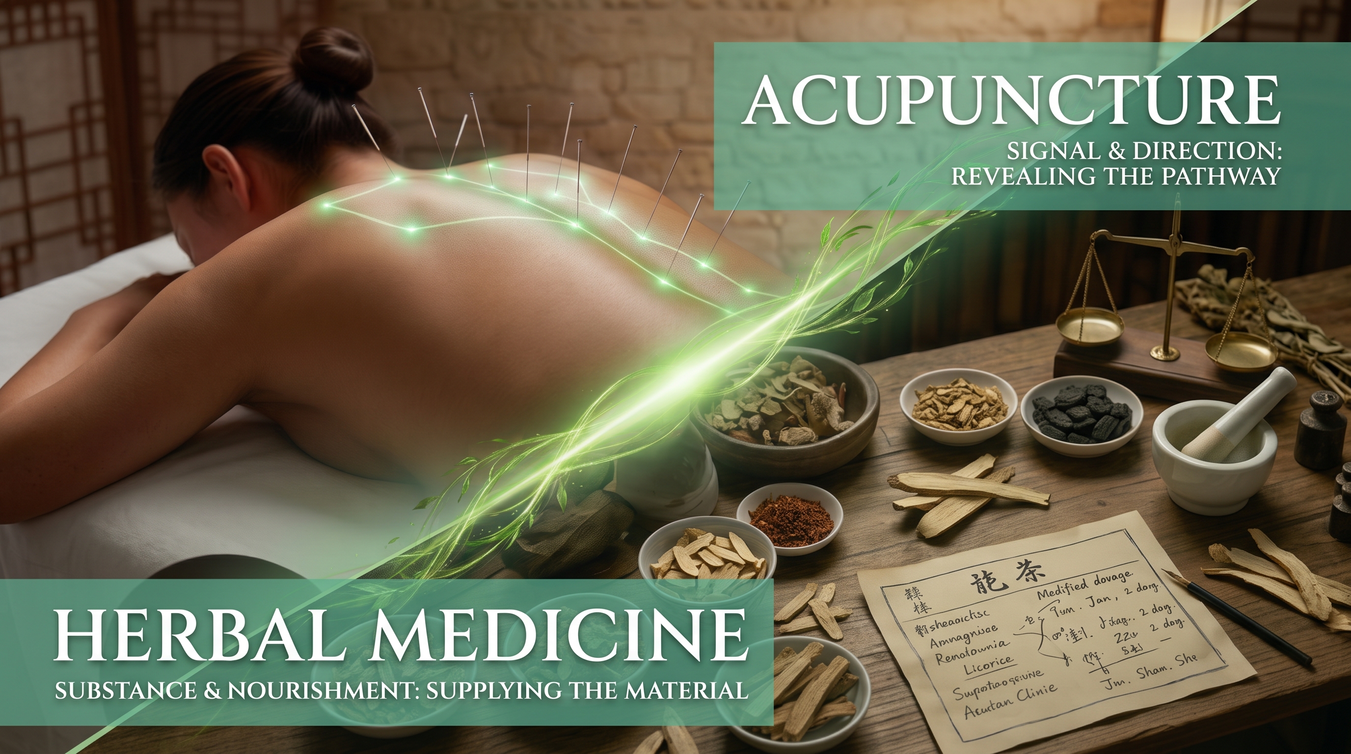 Acupuncture and herbal medicine: Two methods, one body