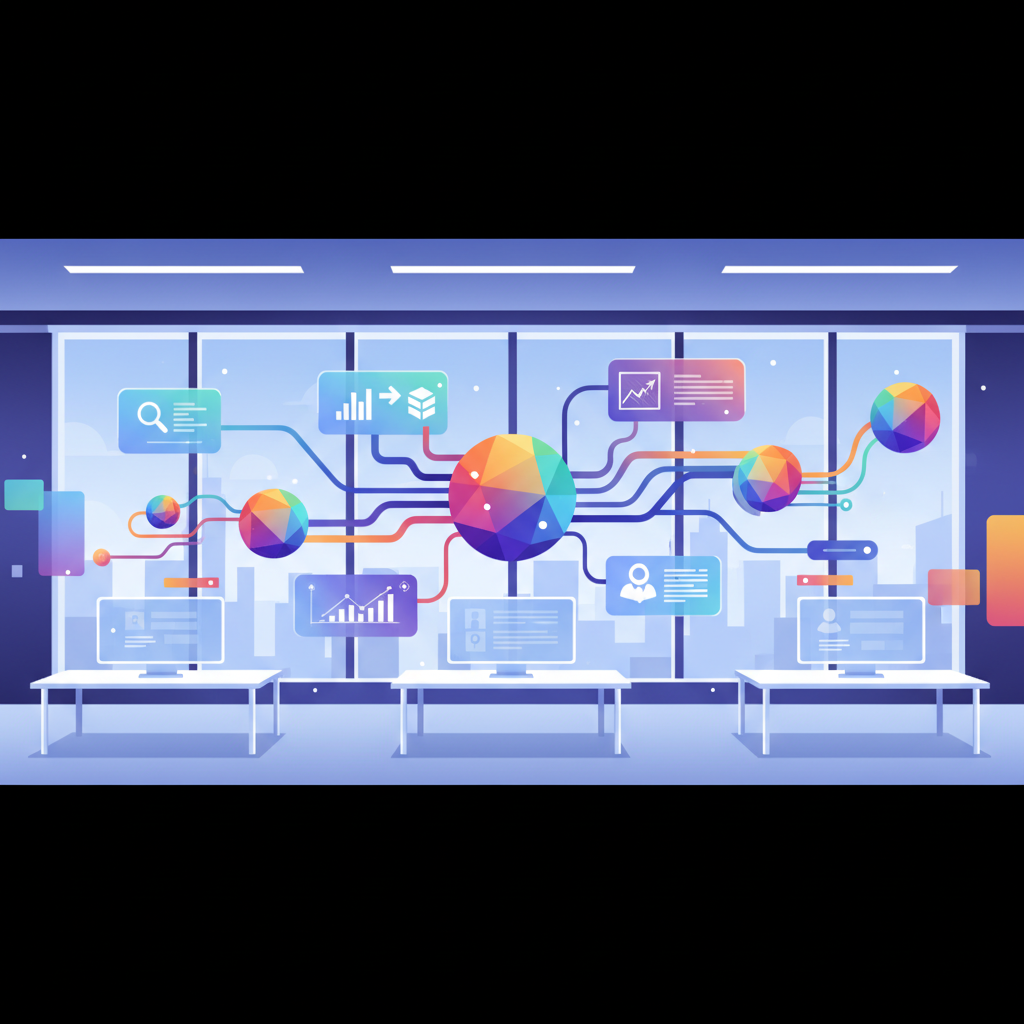 AI workflow automation showing enterprise agents handling multiple tasks