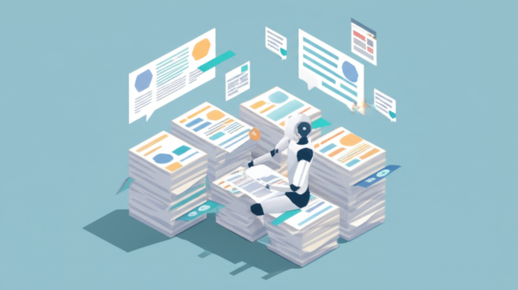 AI research agent analyzing scientific papers and data