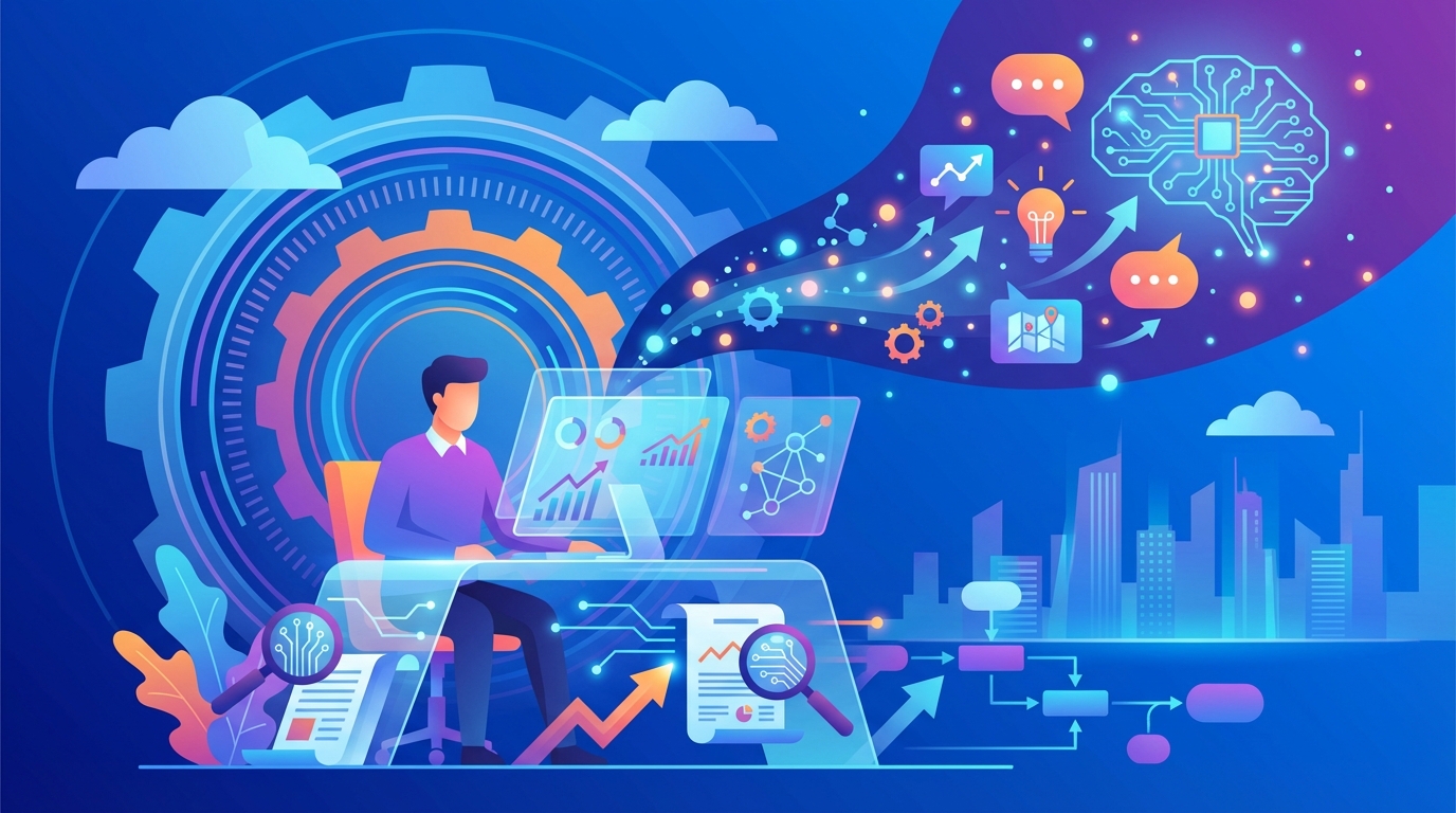 Enterprise AI infrastructure connecting multiple business systems