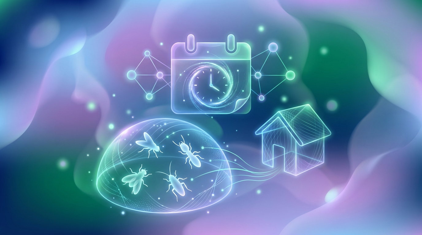 AI agent handling pest control scheduling and customer inquiries