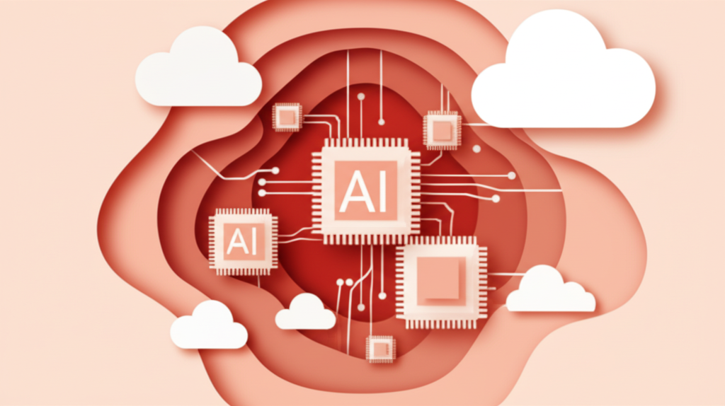 AI processors and semiconductor chips powering massive data center infrastructure
