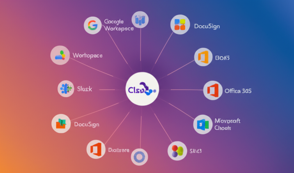 Network diagram showing Claude's enterprise platform integrations