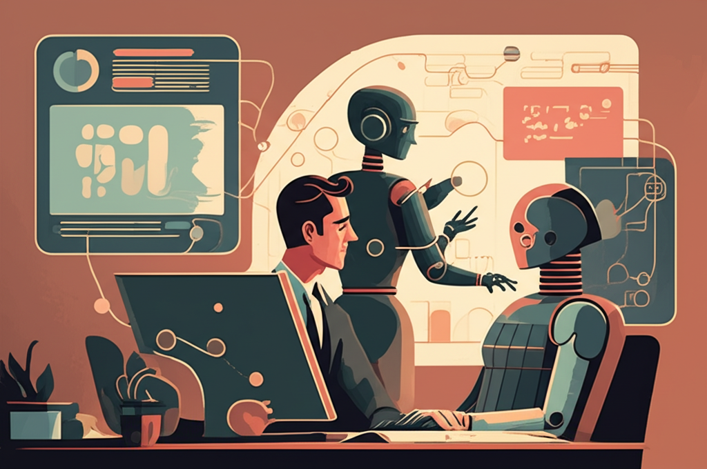 AI agent working alongside professional accountant with financial dashboards and automated workflows