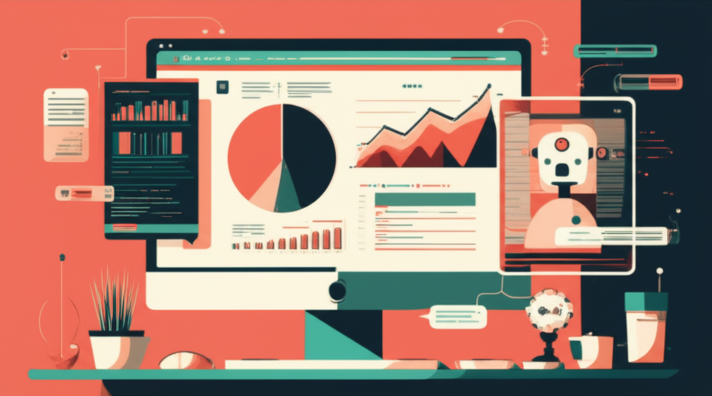 Business analytics dashboard showing AI chatbot revenue models and cost structures