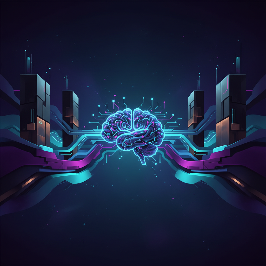 AI agent architecture showing LLM reasoning connected to business systems