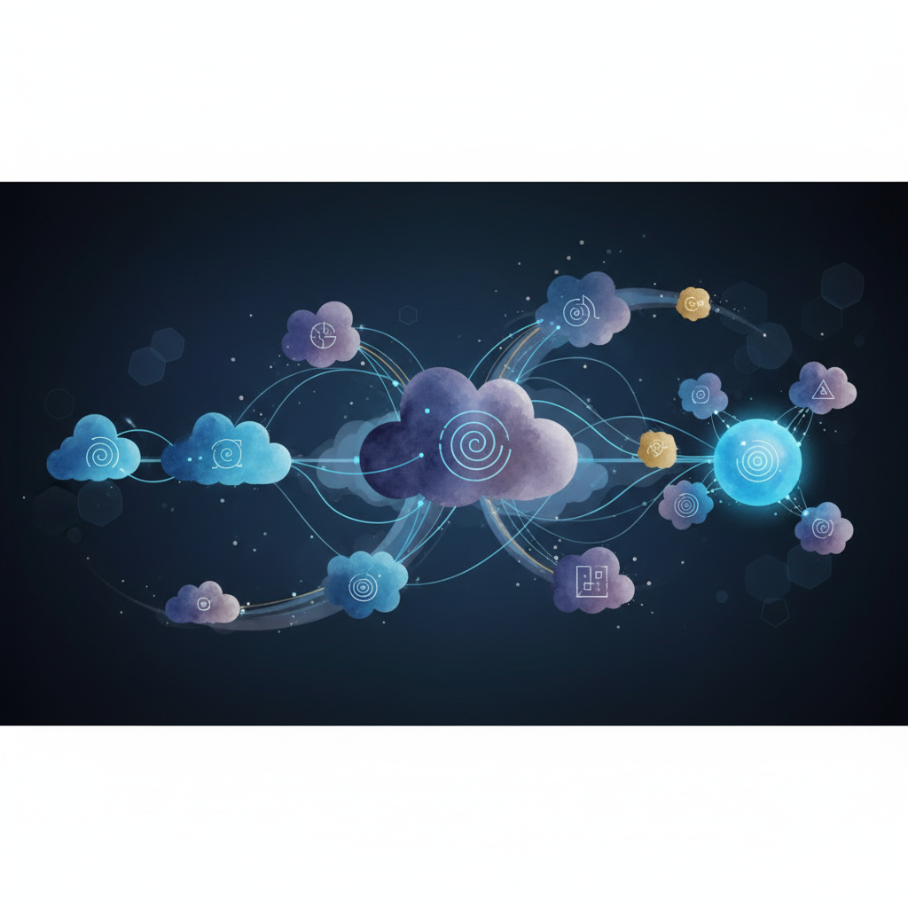 Multi-agent business system diagram