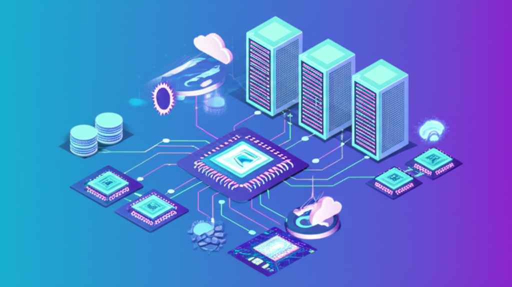 Visualization of cloud infrastructure and AI processing capacity