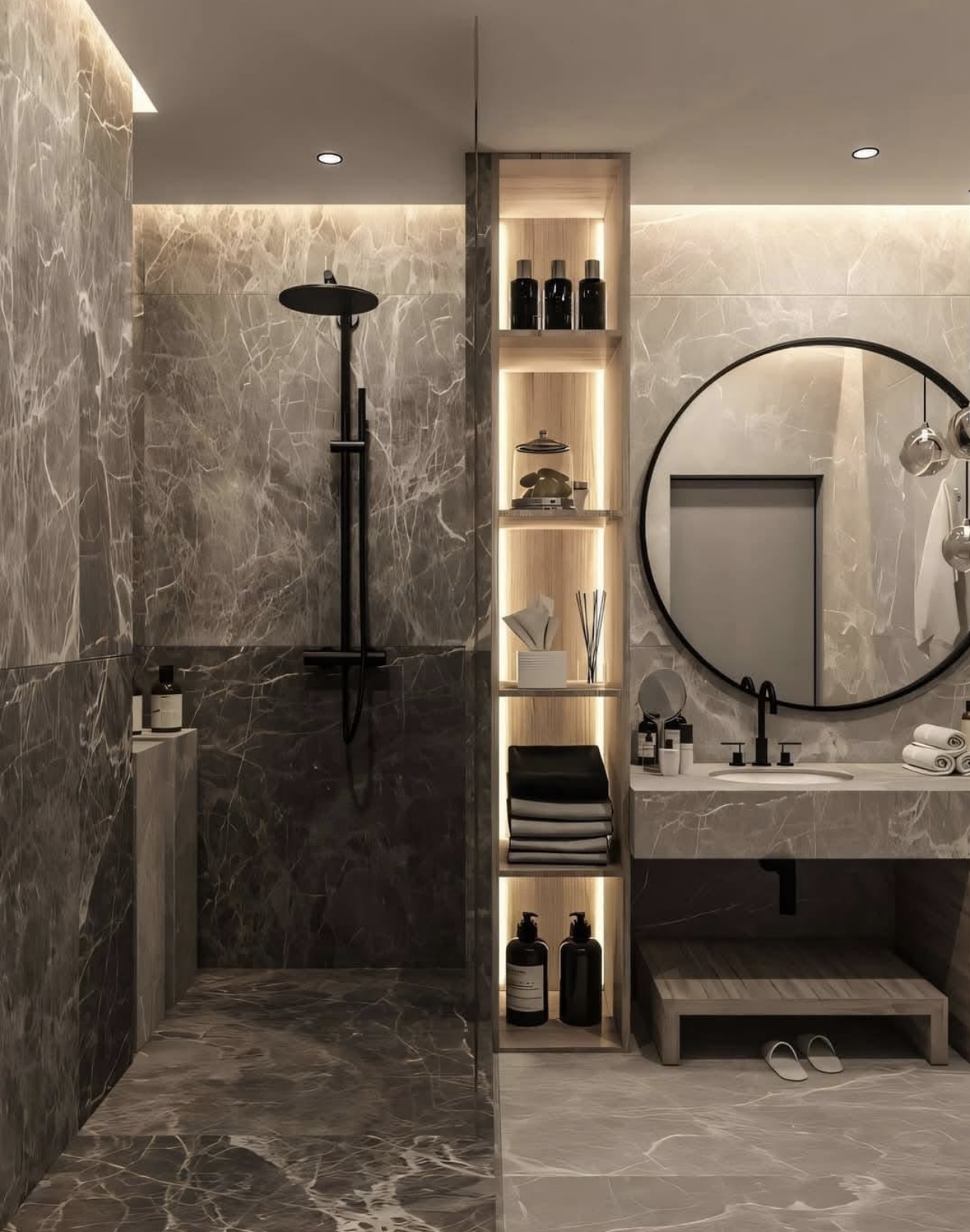 Baño moderno - Ducha y sanitarios