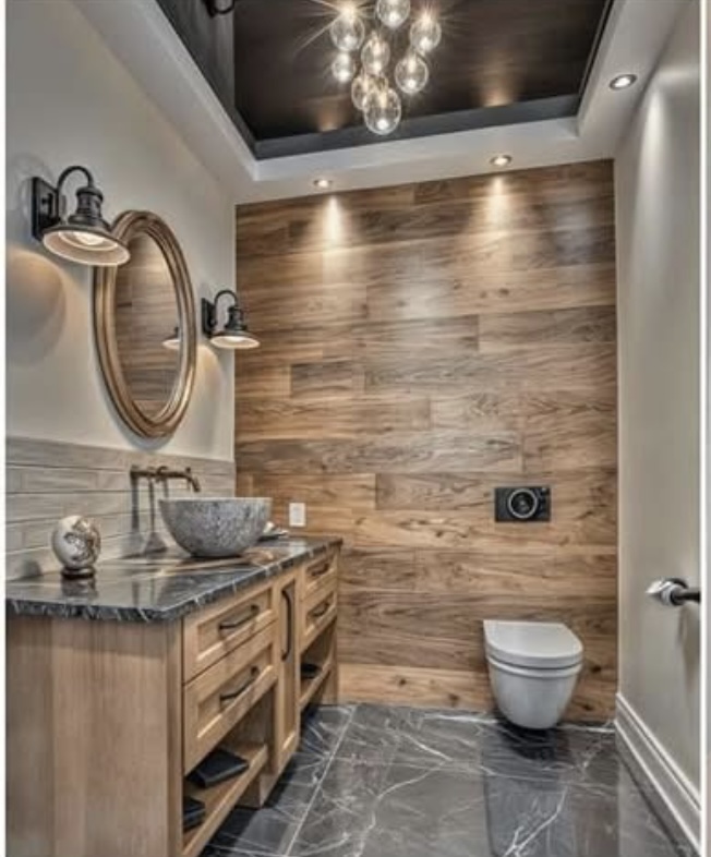 Baño con acabados - Resultado final