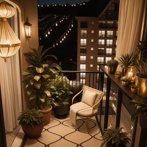 Art Deco Balcony design - AI generated interior design visualization