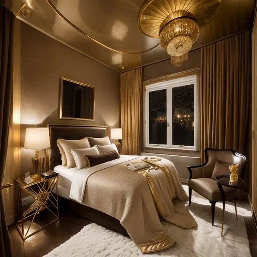 Art Deco bedroom design by AI