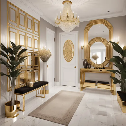 Art Deco Entryway design - AI generated interior design visualization
