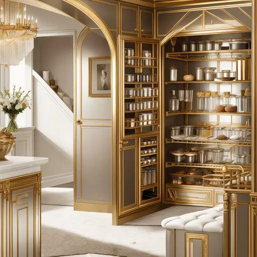 Art Deco Pantry design - AI generated interior design visualization