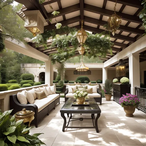 Art Deco Patio design - AI generated interior design visualization