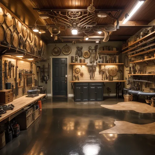 Art Nouveau Garage design - AI generated interior design visualization