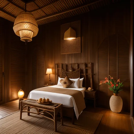 Balinese Guest Room design - AI generated interior design visualization