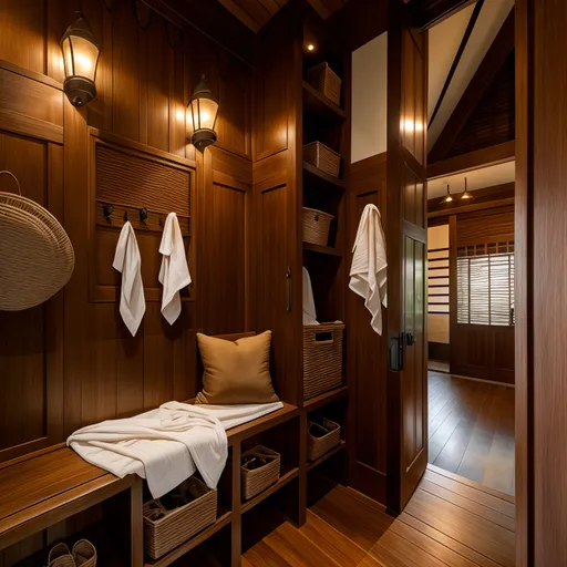 Balinese Mudroom design - AI generated interior design visualization
