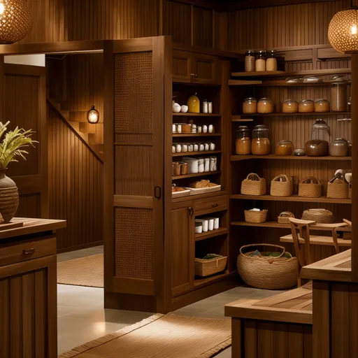 Balinese Pantry design - AI generated interior design visualization