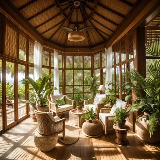 Balinese Sunroom design - AI generated interior design visualization