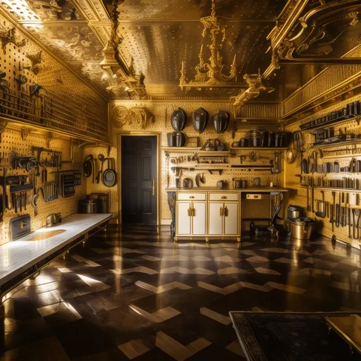 Baroque Garage design - AI generated interior design visualization